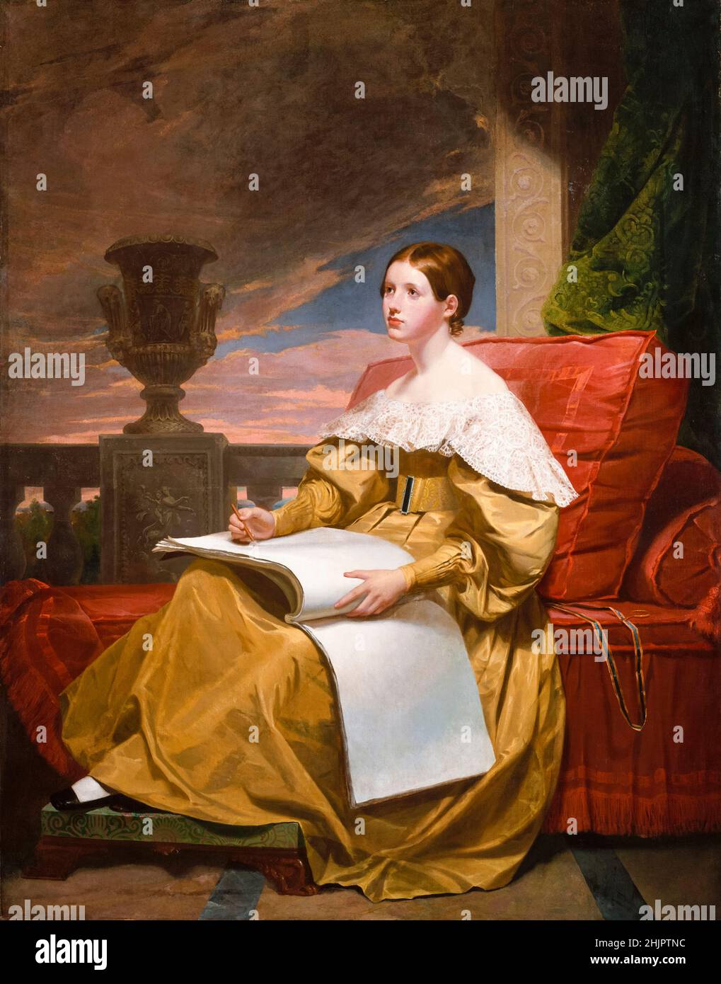 Susan Walker Morse (1819-1885) (la Muse), portrait peint par Samuel FB Morse, 1836-1837 Banque D'Images