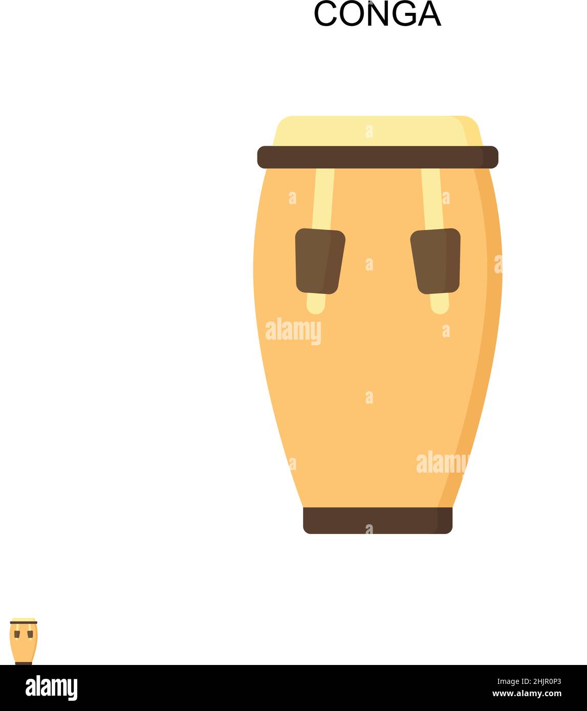 Icône Conga simple Vector.Modèle de conception de symbole d'illustration pour élément d'interface utilisateur Web mobile. Illustration de Vecteur