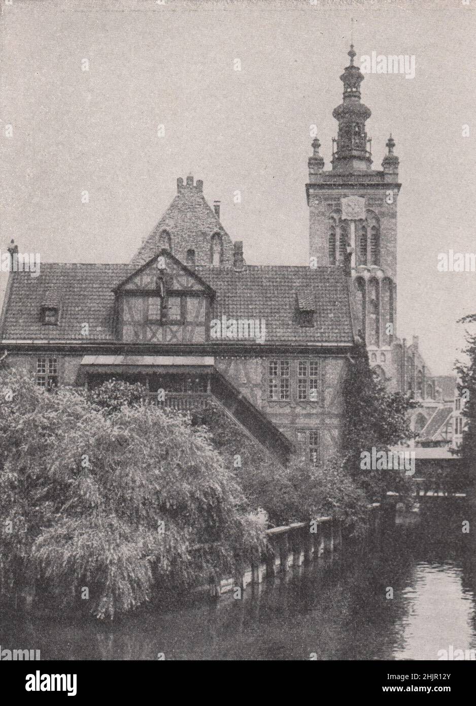 Fait partie de la pittoresque grande usine de Danzig. Danzig Gdansk (1923) Banque D'Images