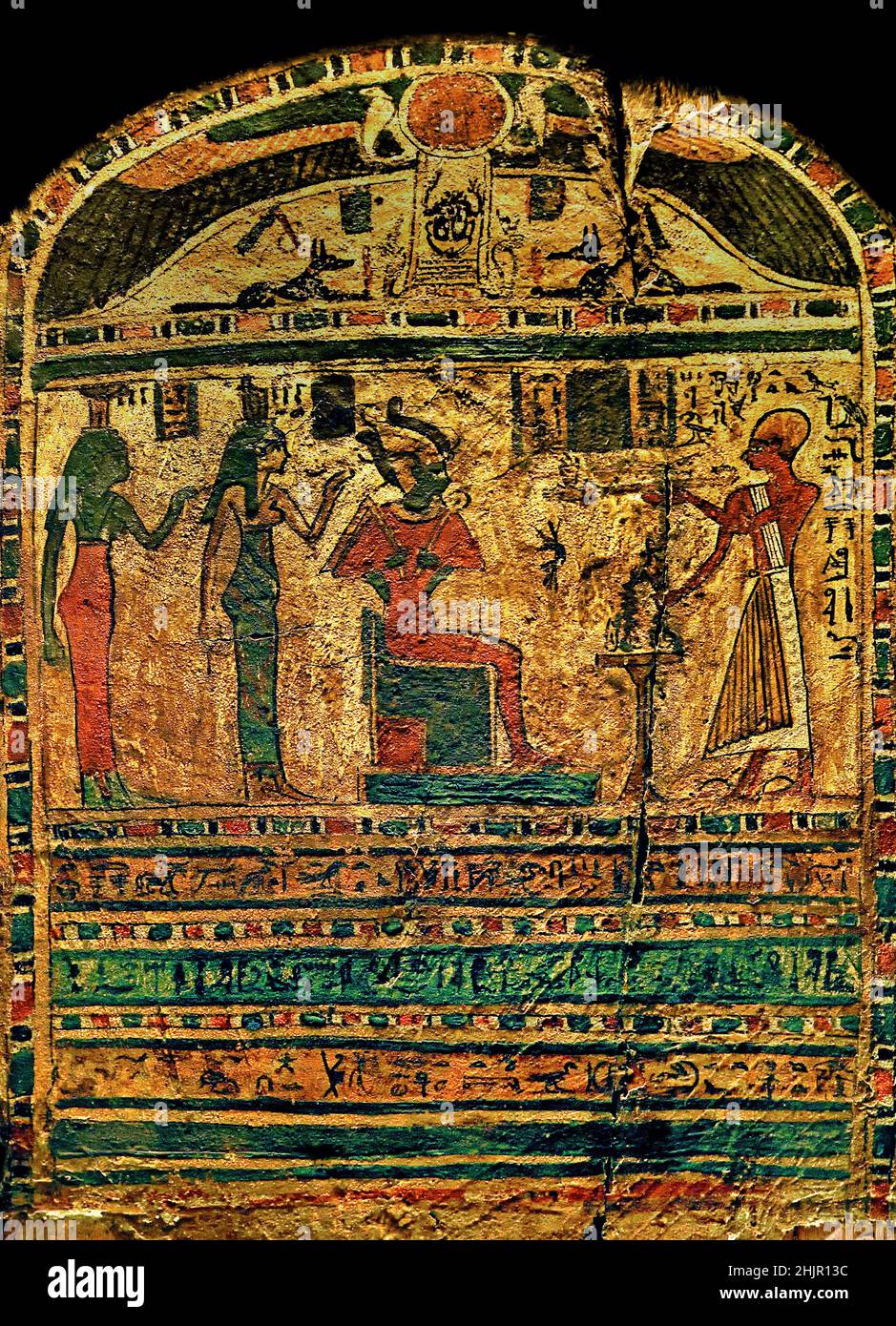 Stèle del profeta di Amon Nesbanebdjed - stèle du Prophète d'Amon Nesbanebdjed Egypte (Museo Egizio di Torino Italie) Banque D'Images