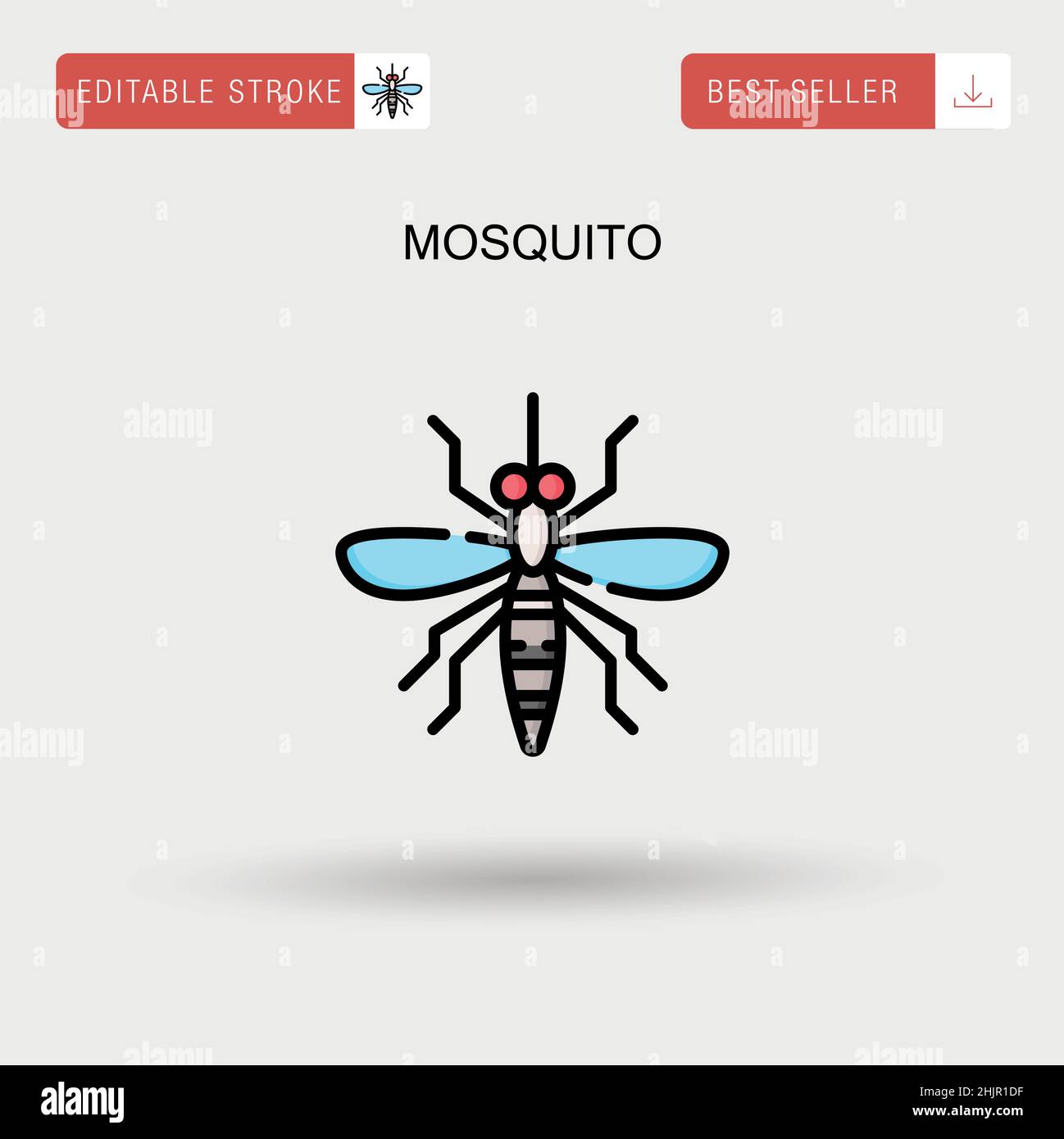 Icône de vecteur simple Mosquito. Illustration de Vecteur