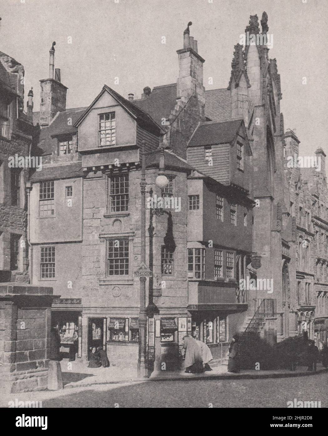 Où john KNOX résidait au netherbow. Écosse. Édimbourg (1923) Banque D'Images