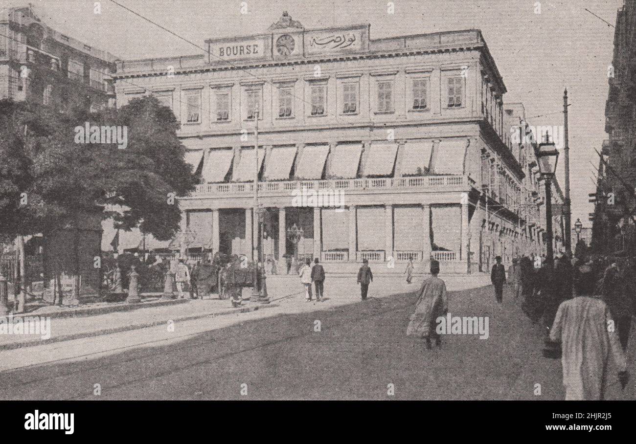 Place Mehemet ali dans la renascension Alexandrie. Égypte (1923) Banque D'Images