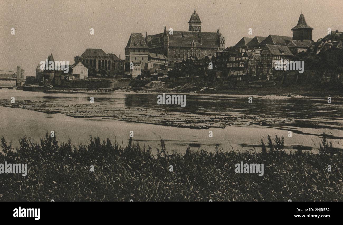 Cason de Marienburg/Malbork. Prusse de l'est. Pologne. (1923) Banque D'Images