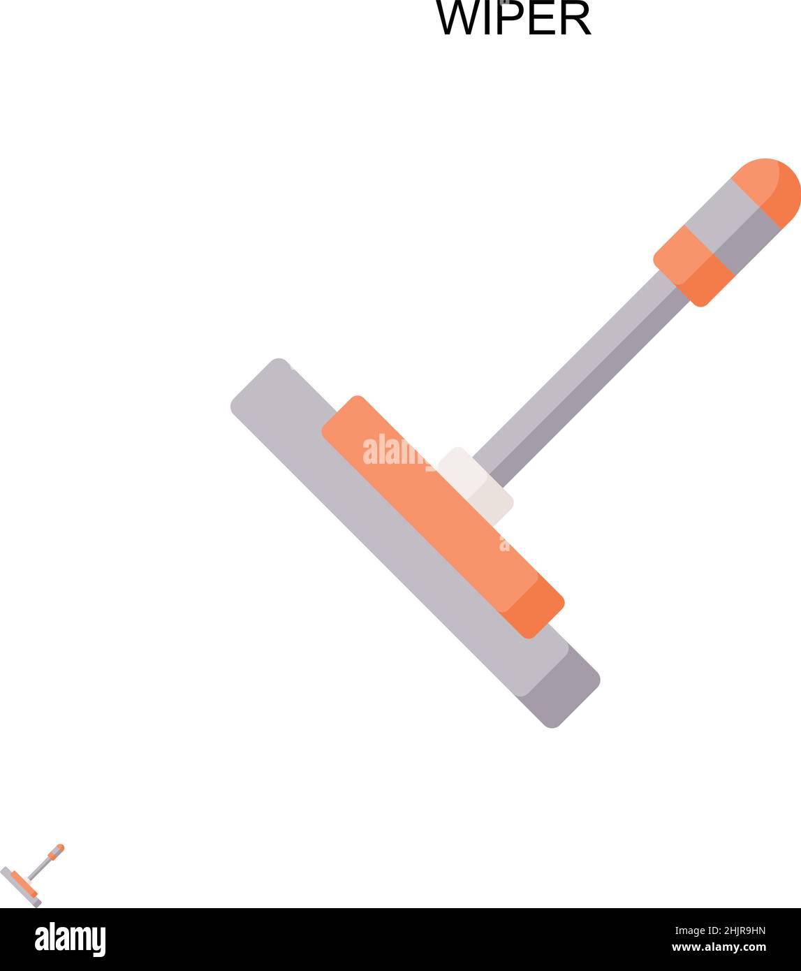 Icône de vecteur simple Wiper.Modèle de conception de symbole d'illustration pour élément d'interface utilisateur Web mobile. Illustration de Vecteur