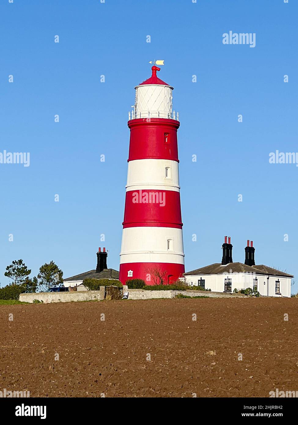 Happisburgh phare, Norfolk, UK Banque D'Images