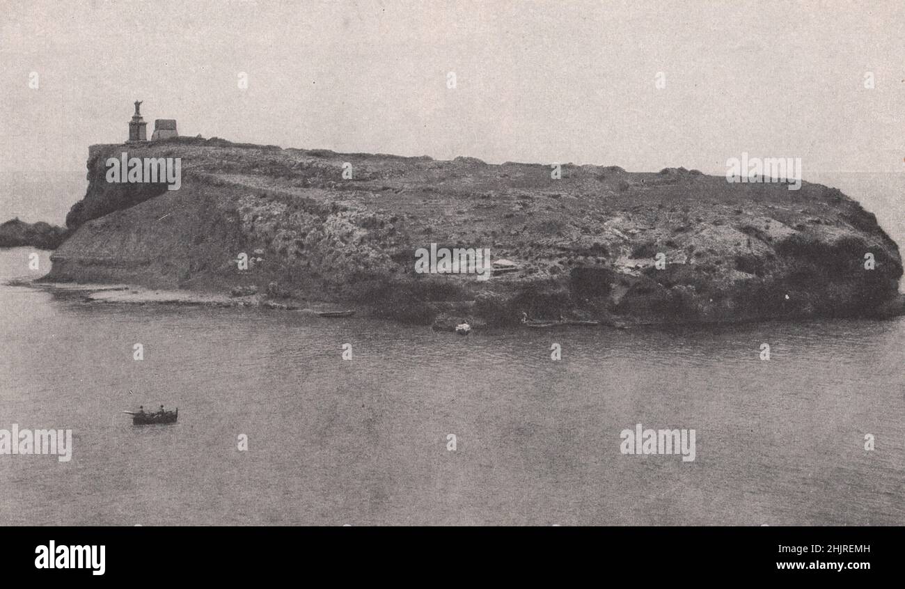 Selmun Island, site légendaire de l'épave de Saint-Paul dans la baie qui porte son nom. Malte (1923) Banque D'Images
