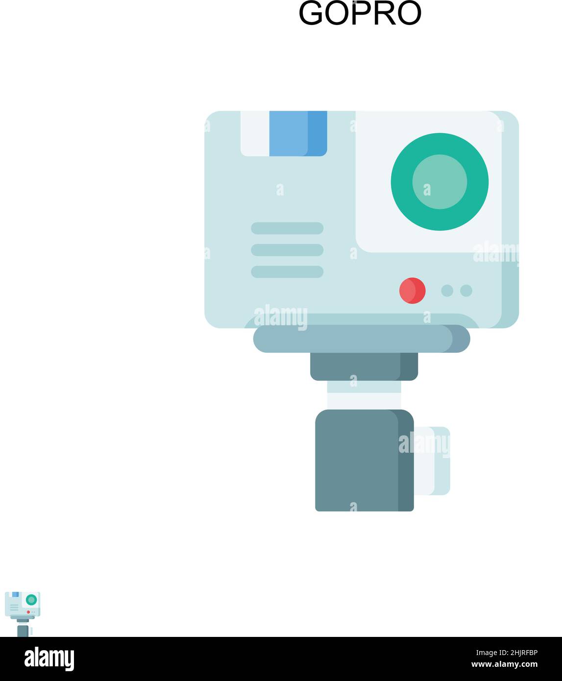 GoPro simple vector.Modèle de conception de symbole d'illustration pour élément d'interface utilisateur Web mobile. Illustration de Vecteur