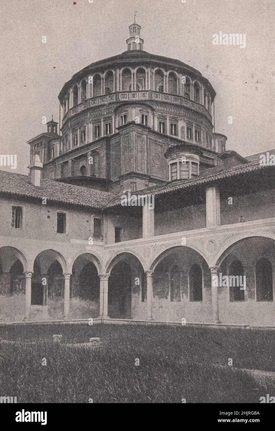 Santa Maria Delle Grazie, une belle église ancienne de l'abbaye. Italie. Milan (1923) Banque D'Images