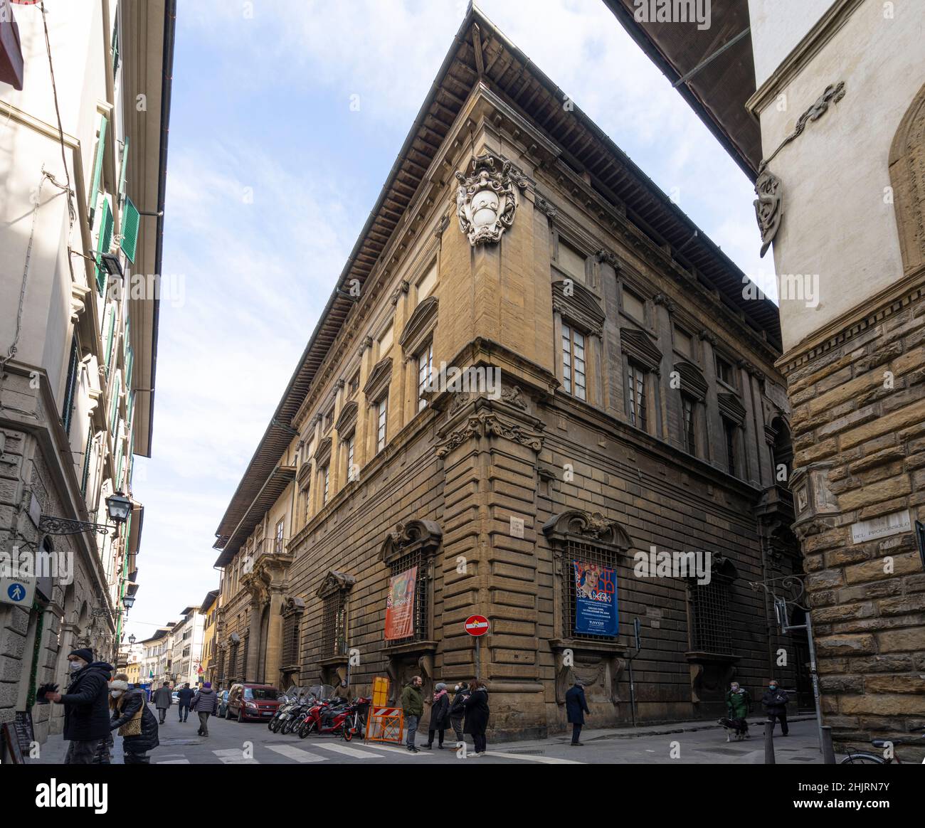 Florence, Italie.Janvier 2022 vue du musée d'anthropologie dans le centre-ville Banque D'Images