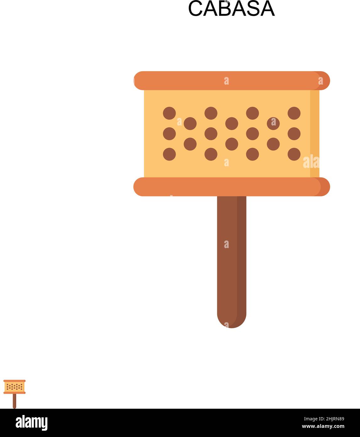 Icône de vecteur simple Cabasa.Modèle de conception de symbole d'illustration pour élément d'interface utilisateur Web mobile. Illustration de Vecteur