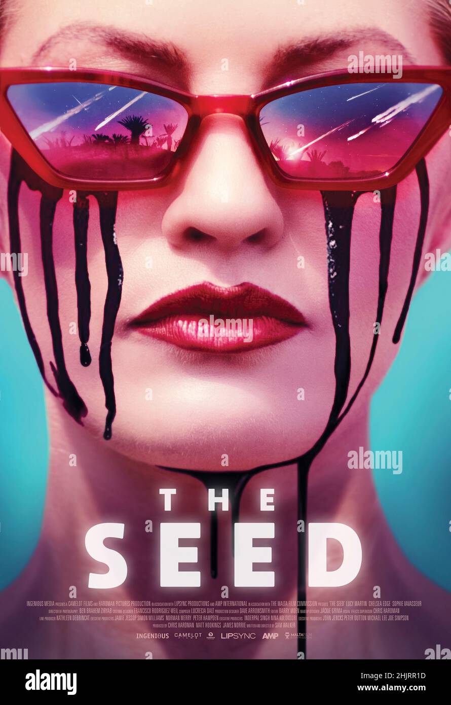 The Seed (2021) réalisé par Sam Walker et avec Lucy Martin, Sophie Vavasseur et Chelsea Edge.Ce qui commence comme le week-end des filles dans le désert de Mojave devient une histoire d'horreur, de mort et d'invasion extraterrestre. Banque D'Images