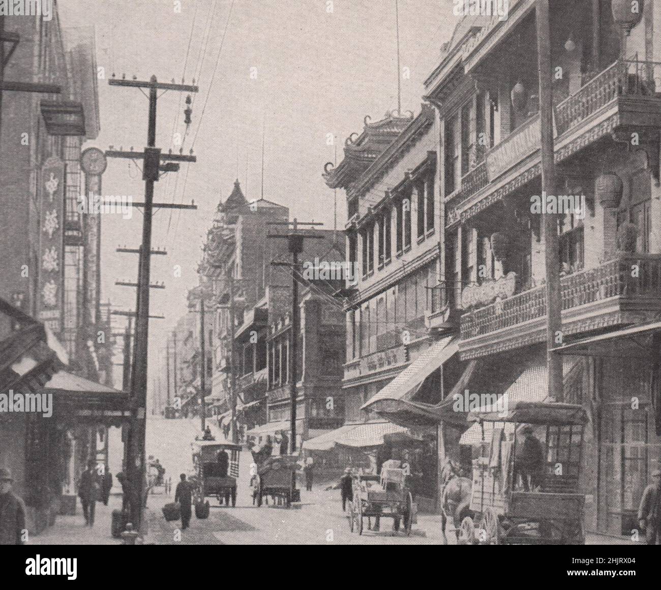 Dans la section chinoise de San Francisco reconstruit. Californie (1923) Banque D'Images