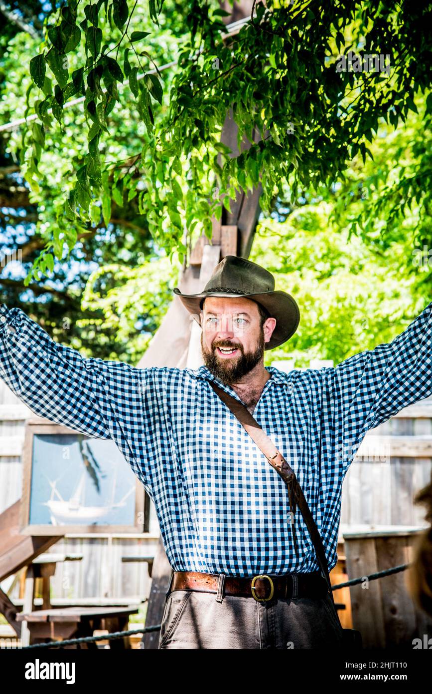 Démonstration de forgeron à Colonial Quarter St.Augustine, Floride, États-Unis Banque D'Images