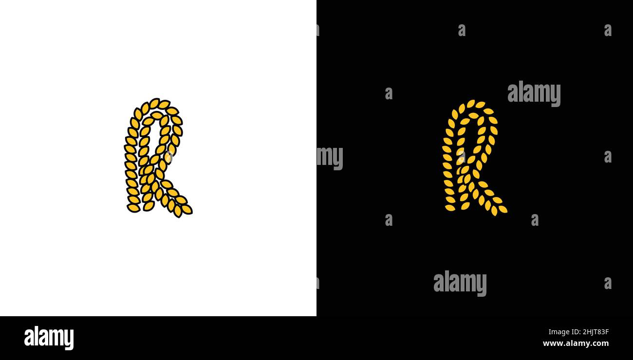 Design moderne et attrayant du logo de la ferme R 1 Illustration de Vecteur