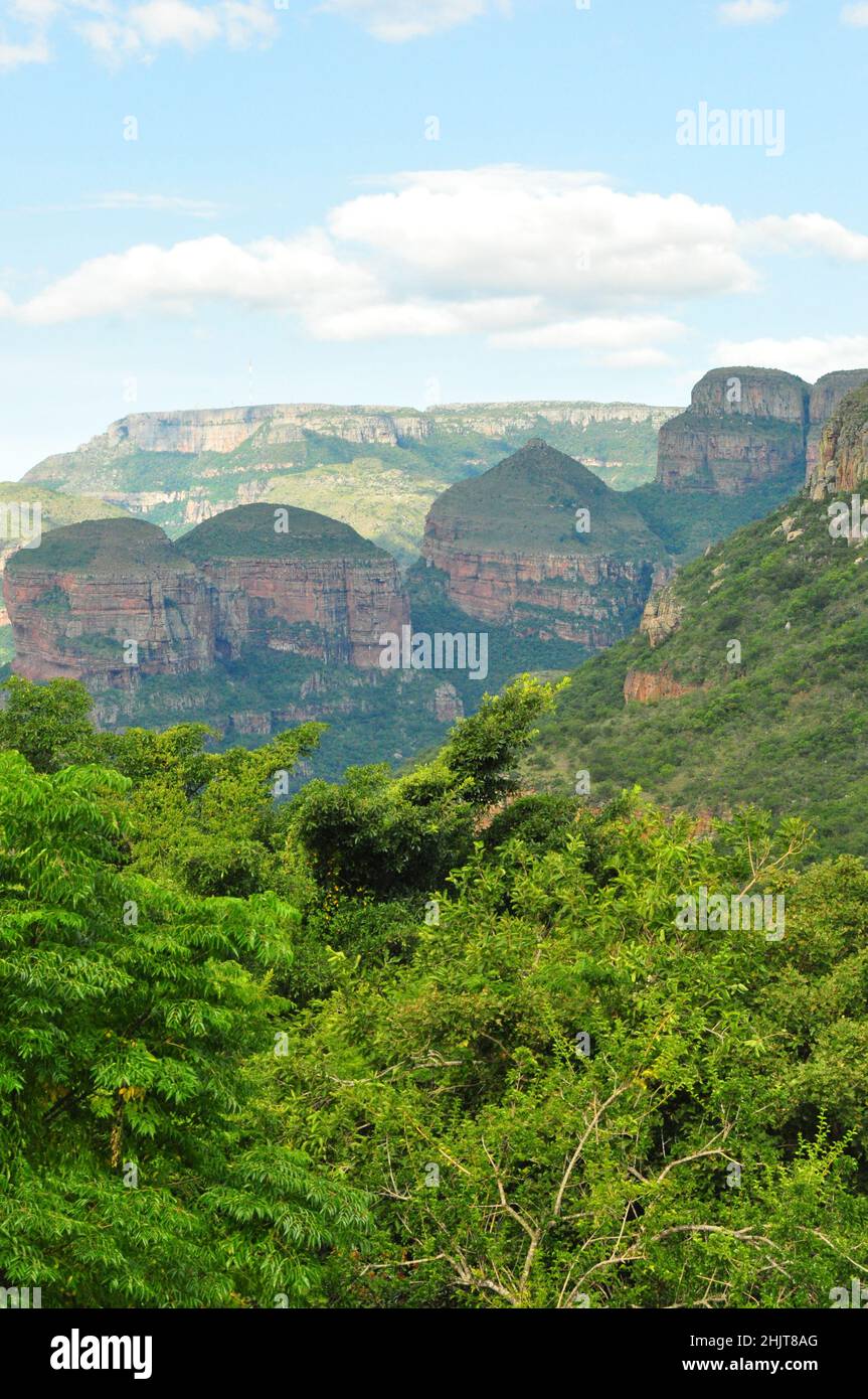 Vue sur Blyde River Canyon, province de Mpumalanga, Afrique du Sud Banque D'Images