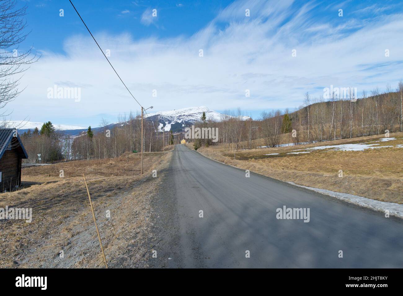 Vue sur la montagne Åreskutan à Jämtland, Suède. Banque D'Images