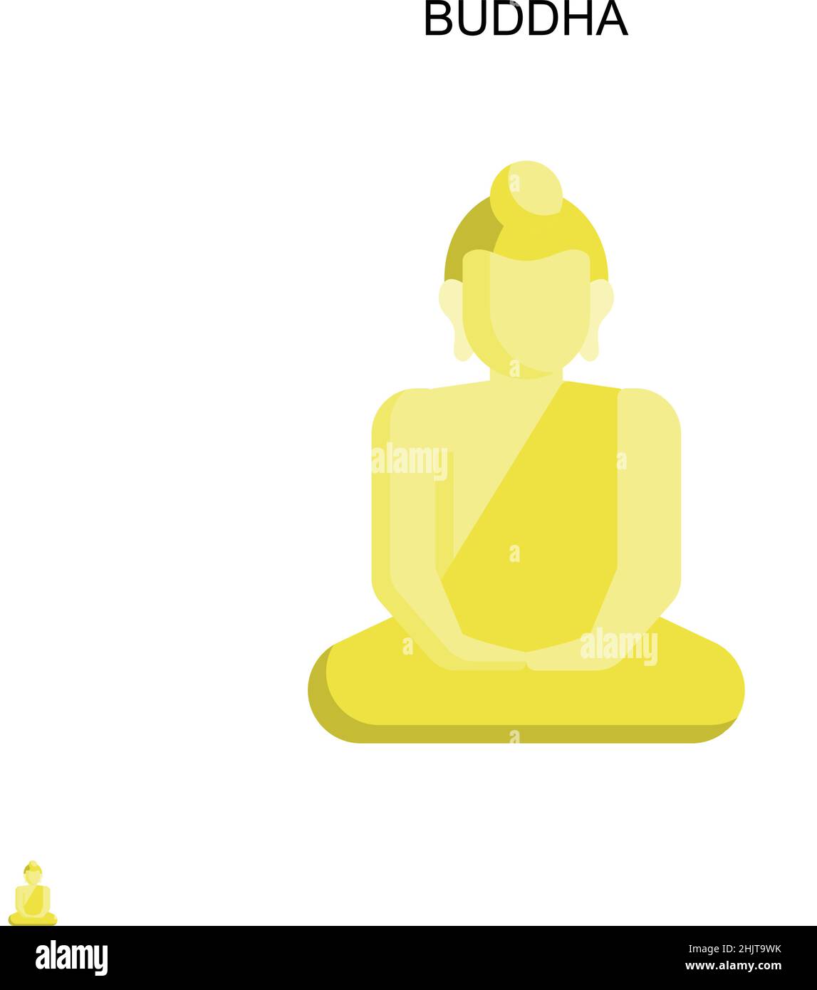Icône de vecteur simple de Bouddha.Modèle de conception de symbole d'illustration pour élément d'interface utilisateur Web mobile. Illustration de Vecteur
