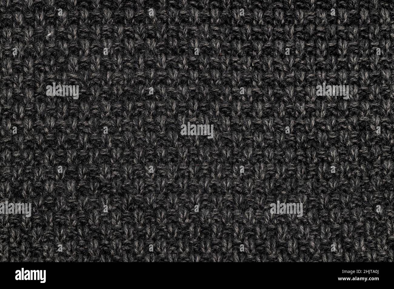Gros plan sur la texture du tissu en lin gris foncé Banque D'Images