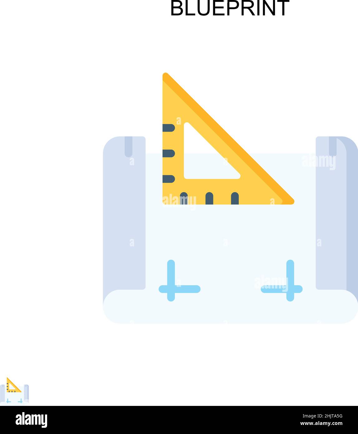 Icône de vecteur simple Blueprint.Modèle de conception de symbole d'illustration pour élément d'interface utilisateur Web mobile. Illustration de Vecteur