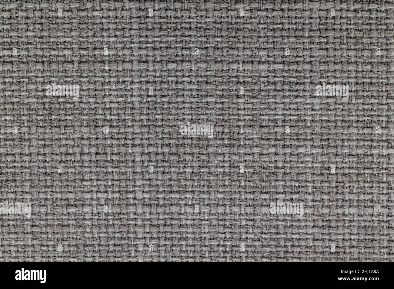 Gros plan sur la texture du tissu en lin gris foncé Banque D'Images