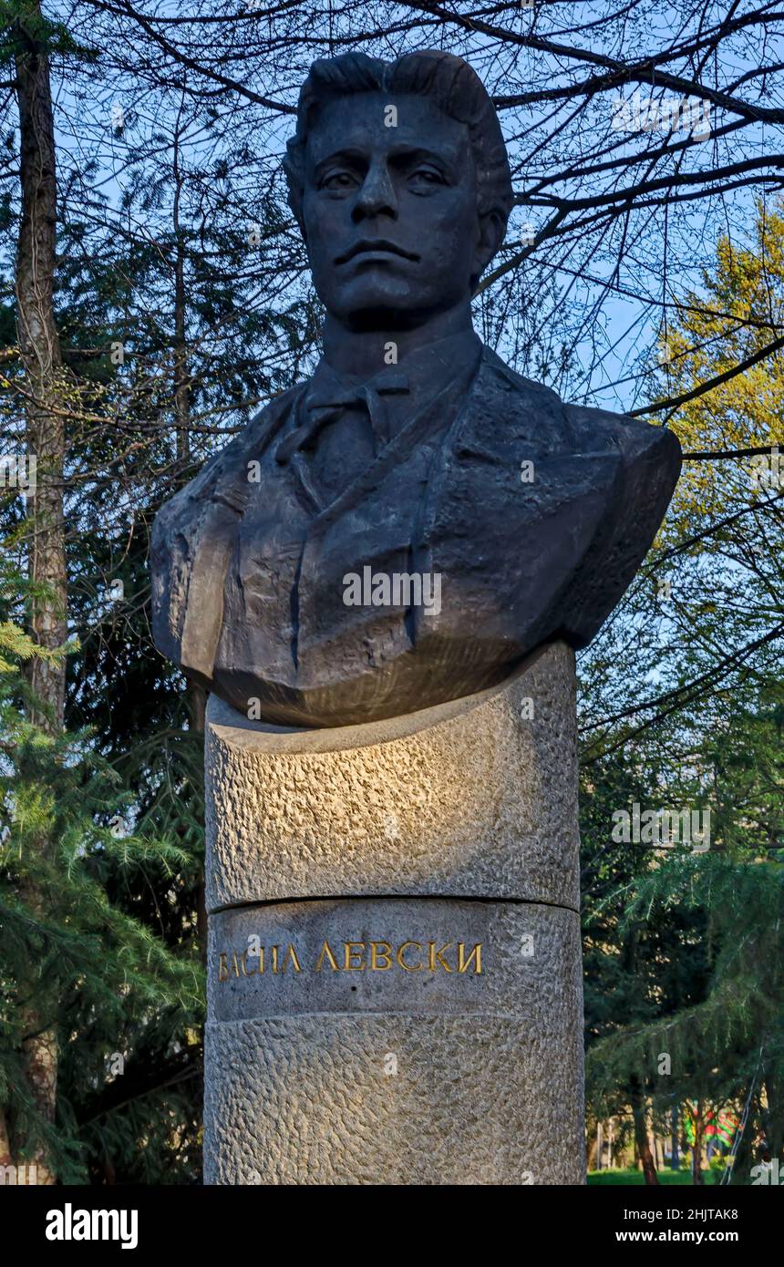 Monument au héros national bulgare de Vasil Levski Sofia, Bulgarie, Europe Banque D'Images