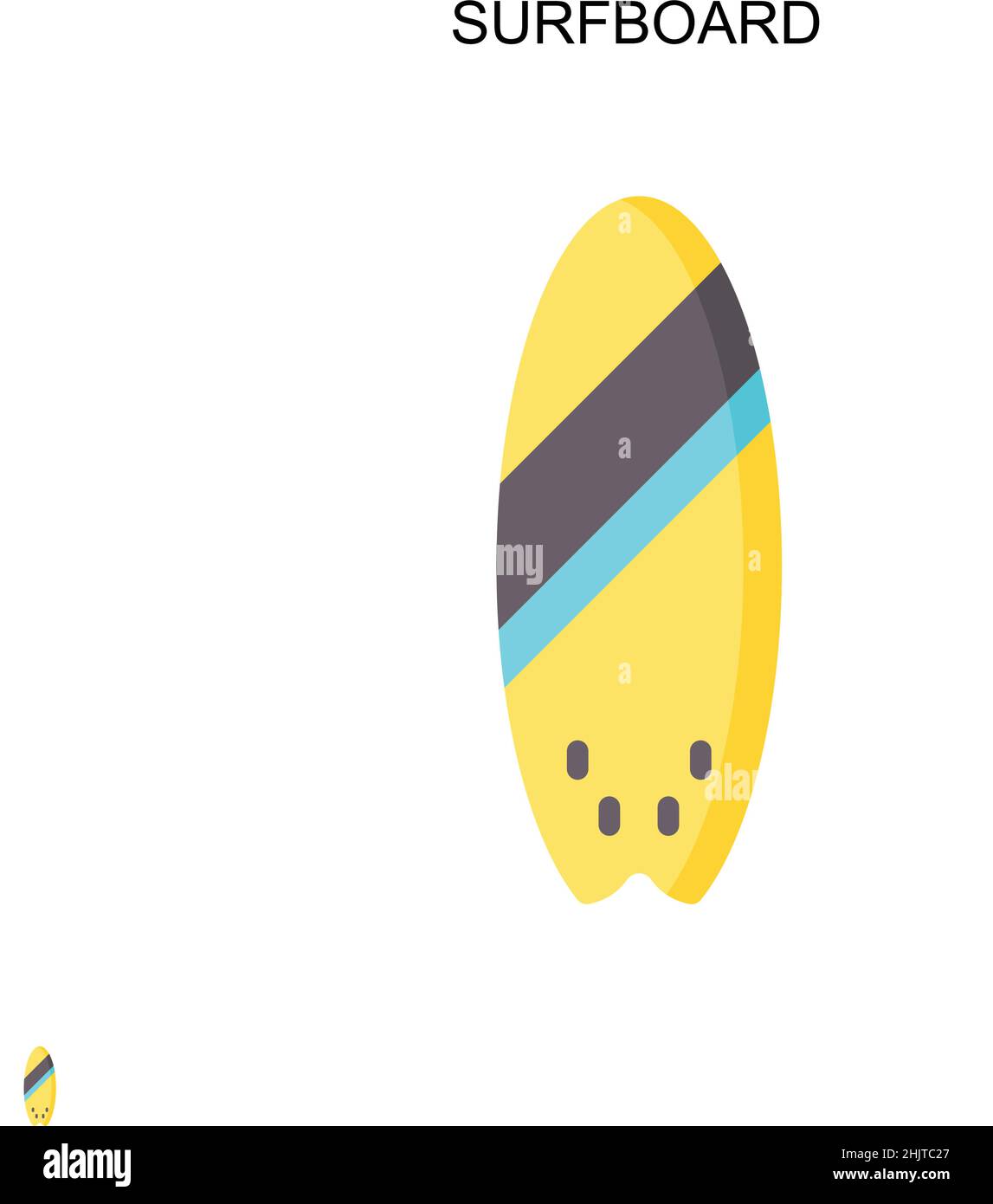 Icône de vecteur simple de surf.Modèle de conception de symbole d'illustration pour élément d'interface utilisateur Web mobile. Illustration de Vecteur