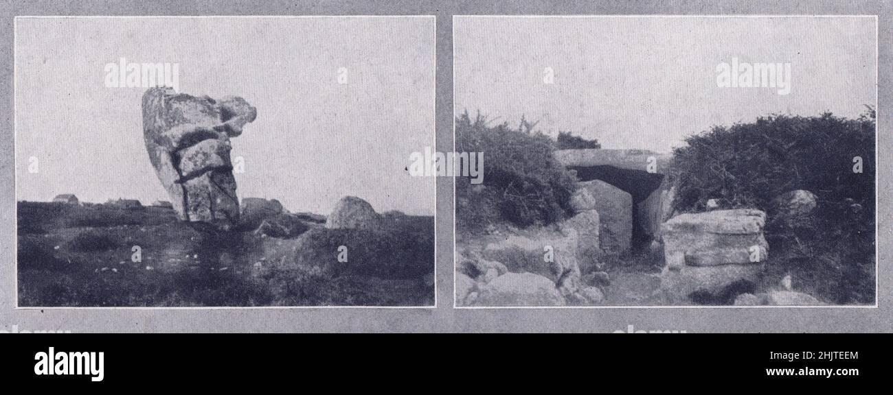 Le Nag's Head, Saint-Agnes, entrée de l'ancienne Barrow. Cornouailles (1913) Banque D'Images