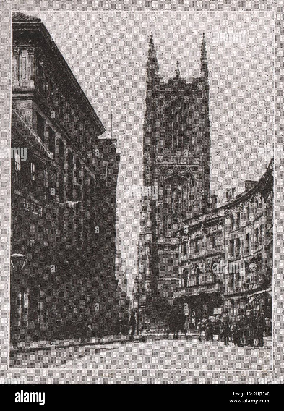 Tour de l'église de la Toussaint, Derby. Derbyshire (1913) Banque D'Images