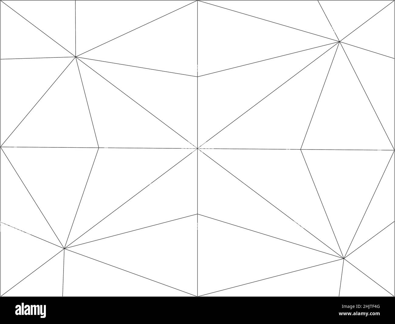 Graphiques vectoriels montrant un objet créé à la suite de la mise à l'échelle, de la rotation et des triangles.Le remplissage de la figure a été supprimé, ne laissant que le contour. Illustration de Vecteur