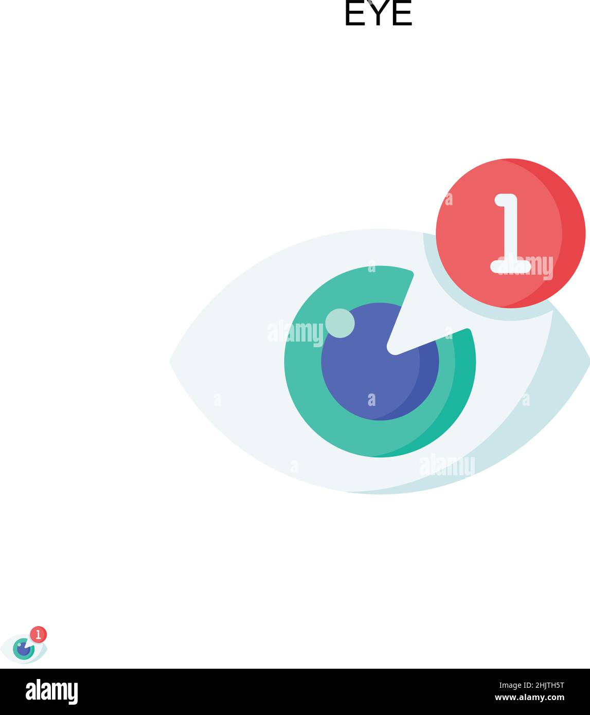 Icône de vecteur simple œil.Modèle de conception de symbole d'illustration pour élément d'interface utilisateur Web mobile. Illustration de Vecteur