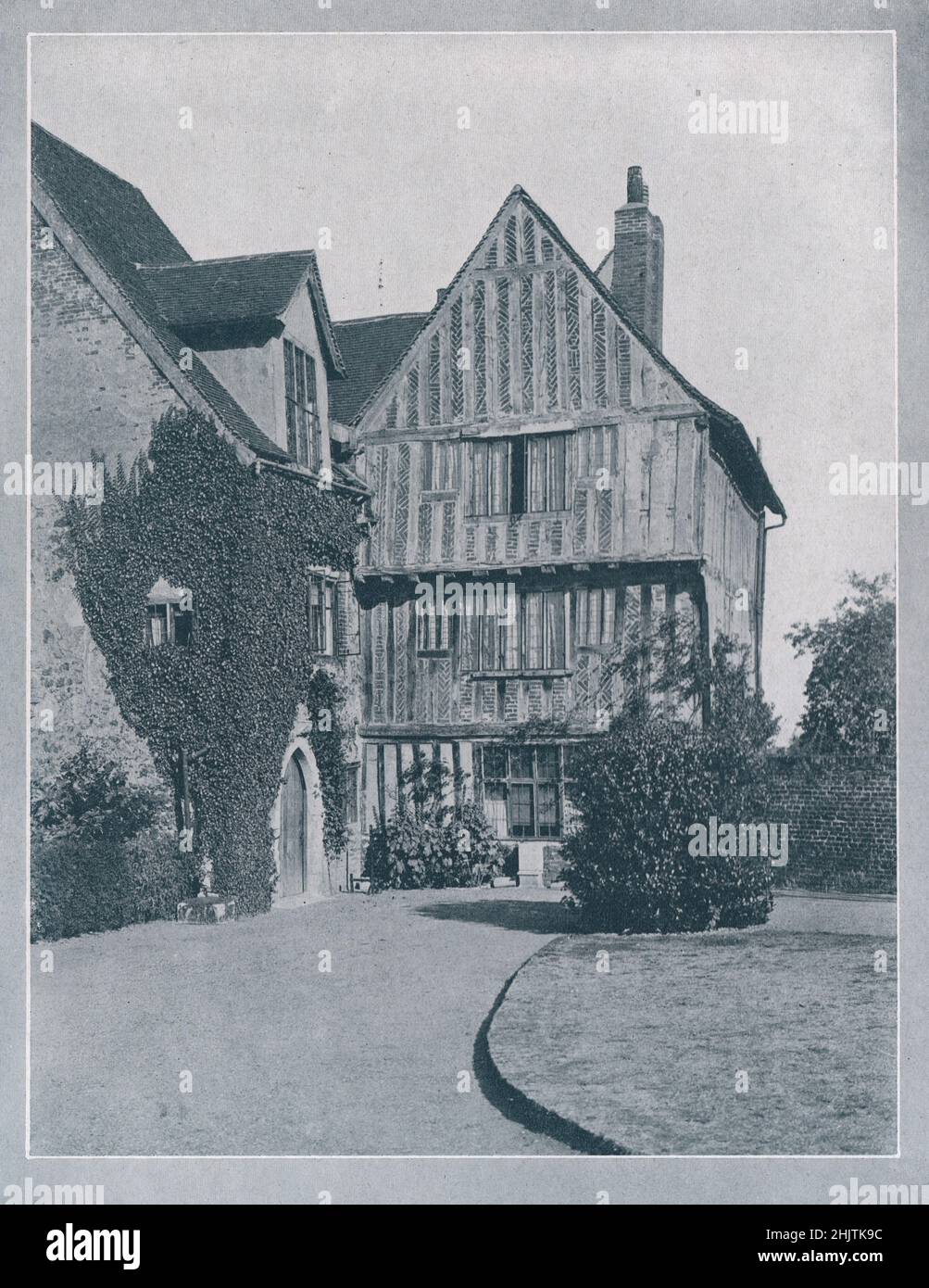 L'aile Tudor, l'abbaye de Beeleigh. Essex (1913) Banque D'Images