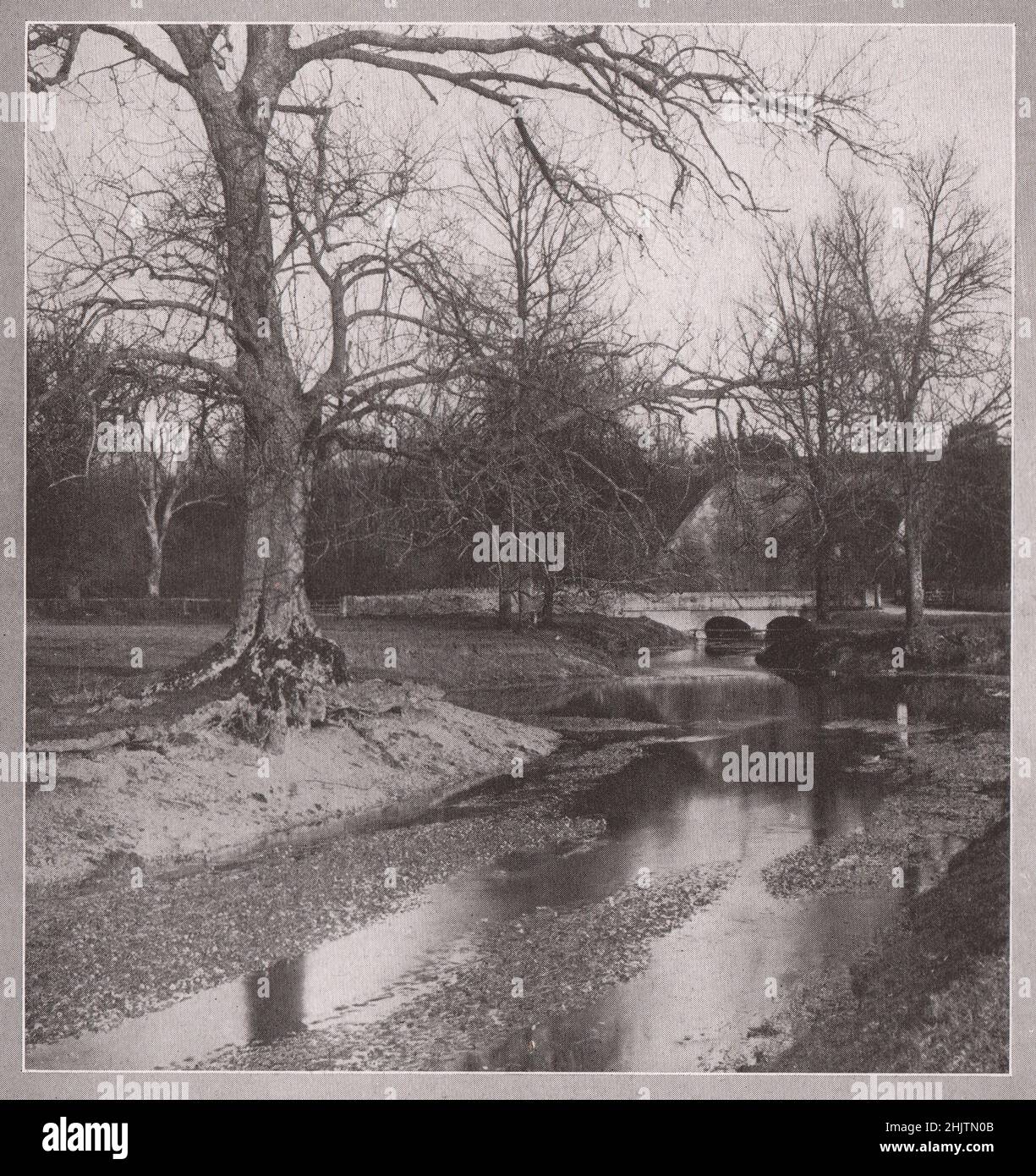 La Tamise près de sa source. Gloucestershire (1913) Banque D'Images