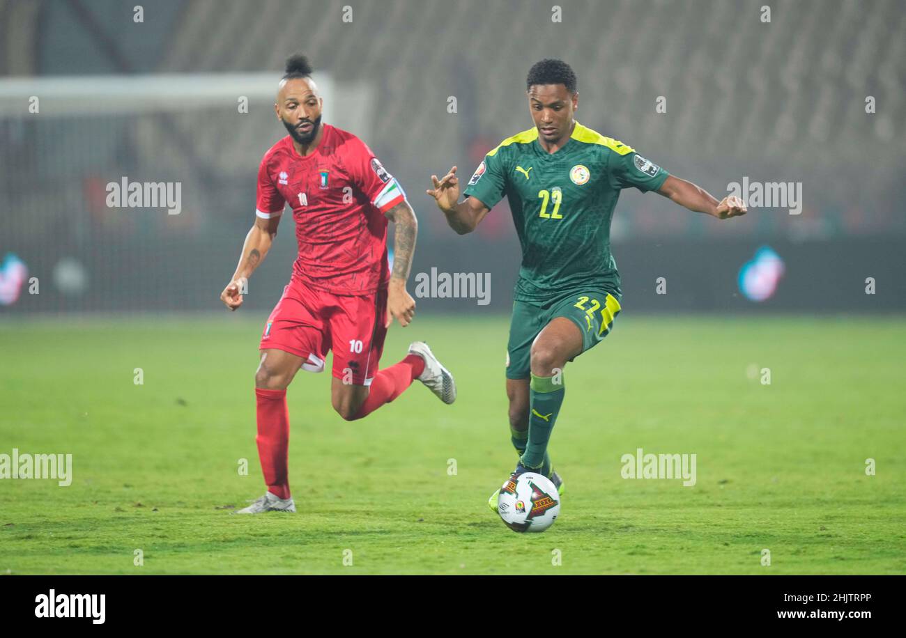 Yaoundé, Cameroun, 30 janvier 2022: Abdou Diallo du Sénégal pendant la coupe des nations de Guinée équatoriale-Afrique au stade Ahmadou Ahidjo.Prix Kim/CSM. Banque D'Images