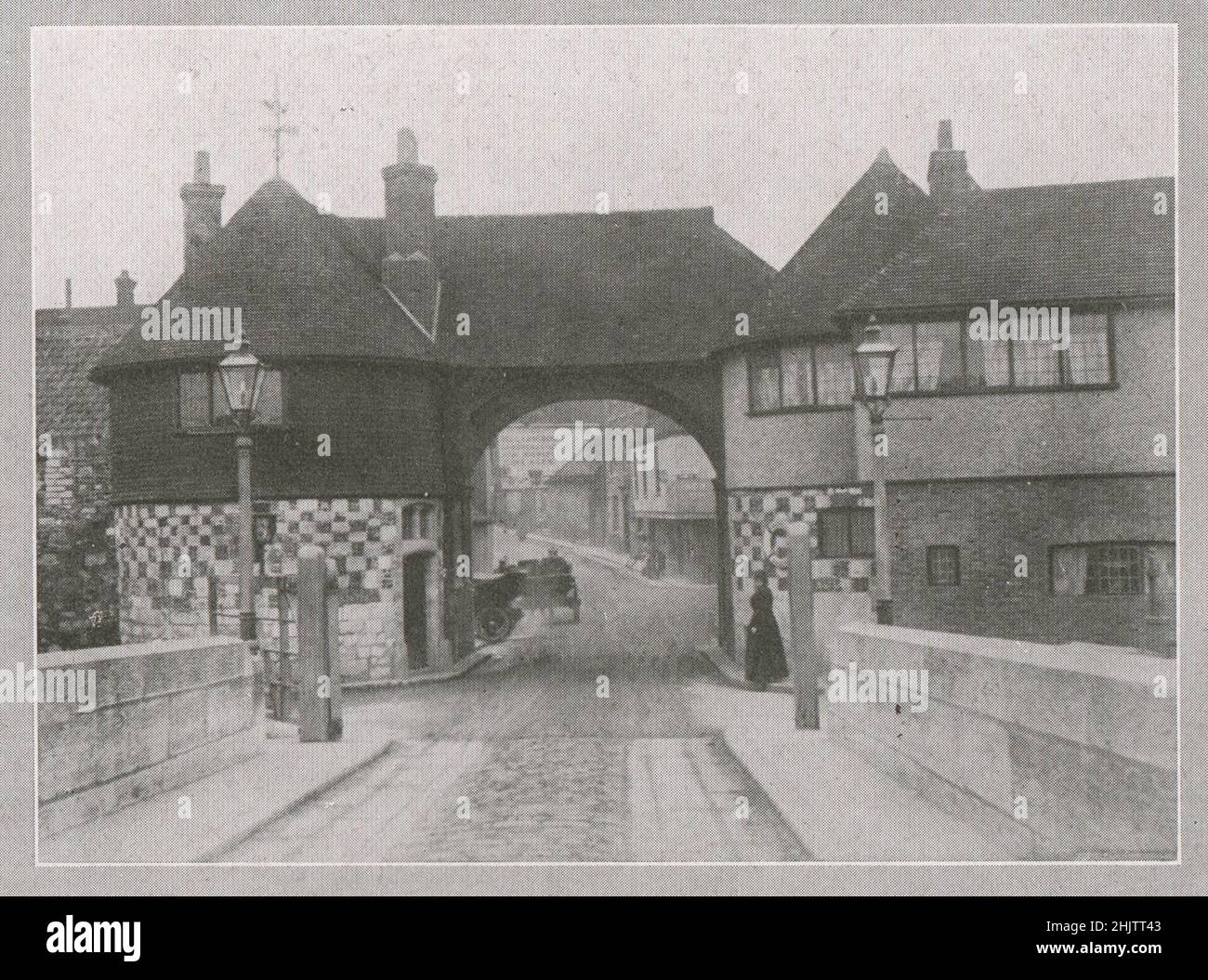 La porte Barbican, Sandwich. Kent (1913) Banque D'Images