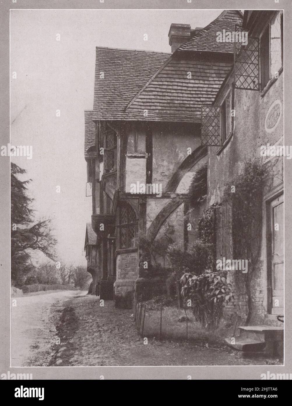 Maisons anciennes à Chiddingstone. Kent (1913) Banque D'Images