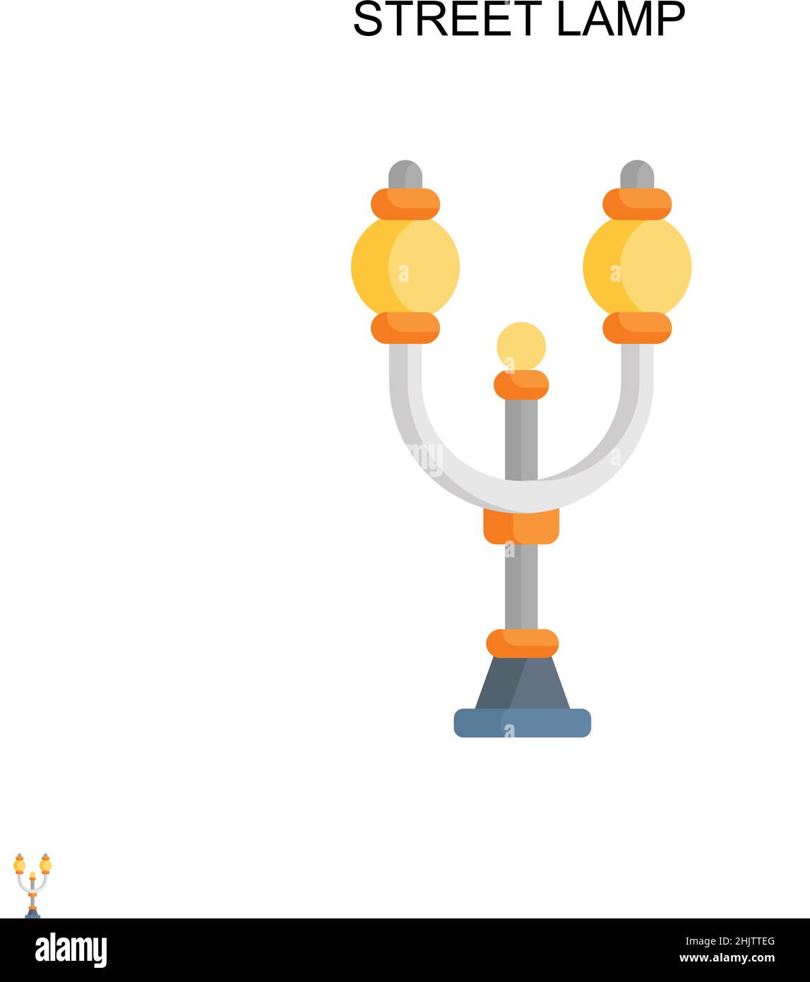 Icône de vecteur simple de lampe de rue.Modèle de conception de symbole d'illustration pour élément d'interface utilisateur Web mobile. Illustration de Vecteur