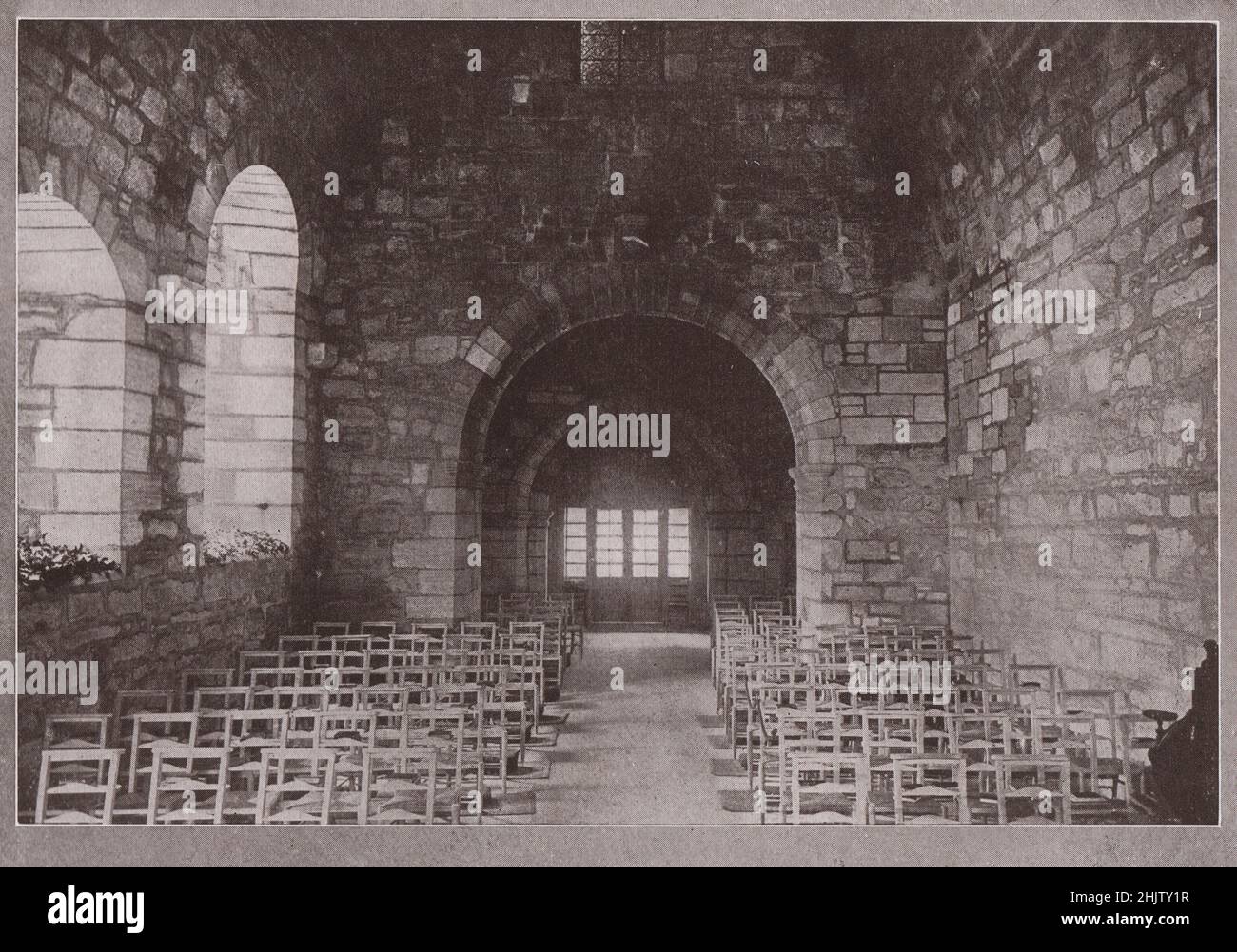 Intérieur du Prieuré de St Margare, South Queensferry. Linlithgowshire (1913) Banque D'Images Intérieur du Prieuré de St Margare, South Queensferry. Linlithgowshire (1913) Banque D'Images