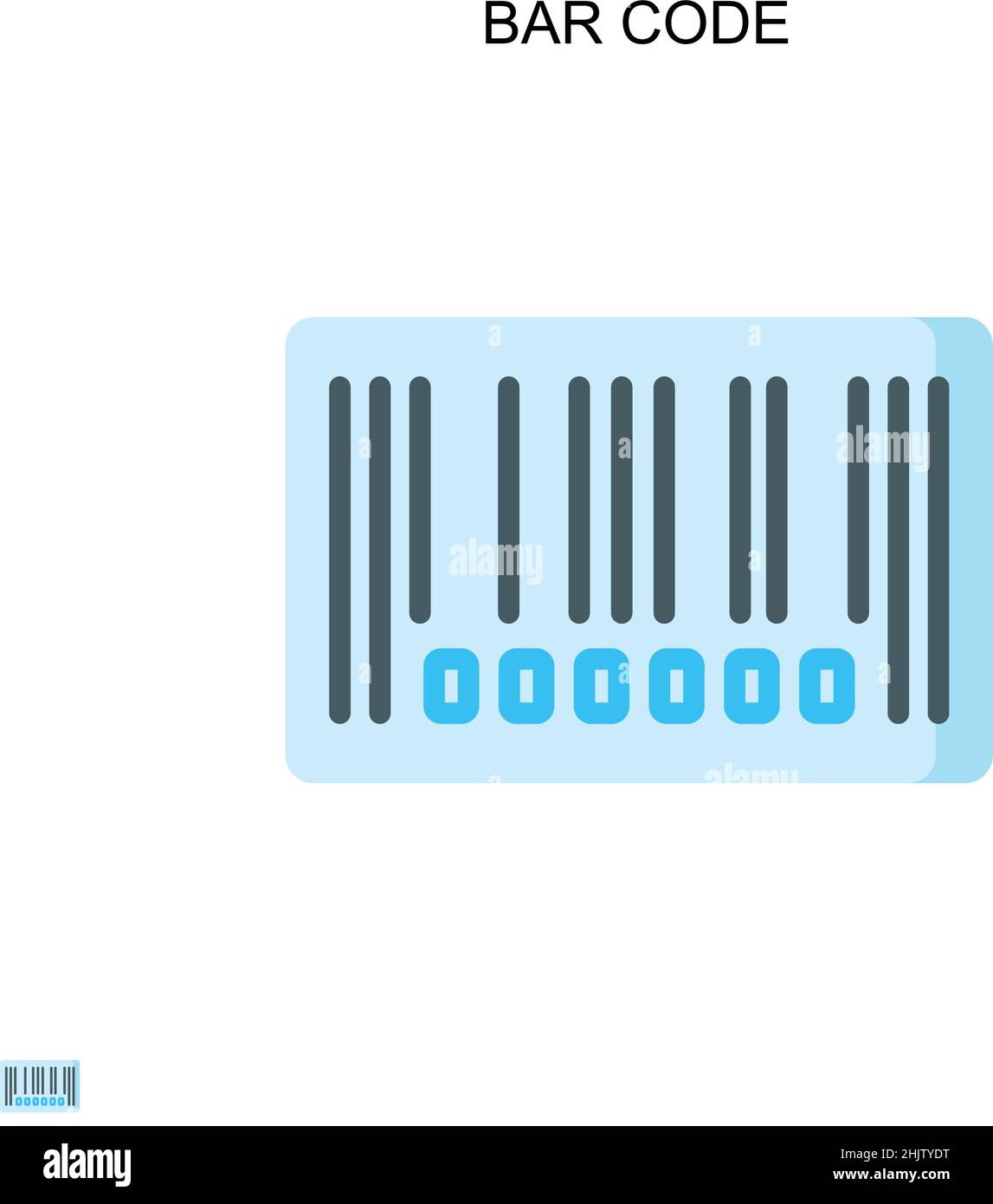 Icône de vecteur simple de code-barres.Modèle de conception de symbole d'illustration pour élément d'interface utilisateur Web mobile. Illustration de Vecteur