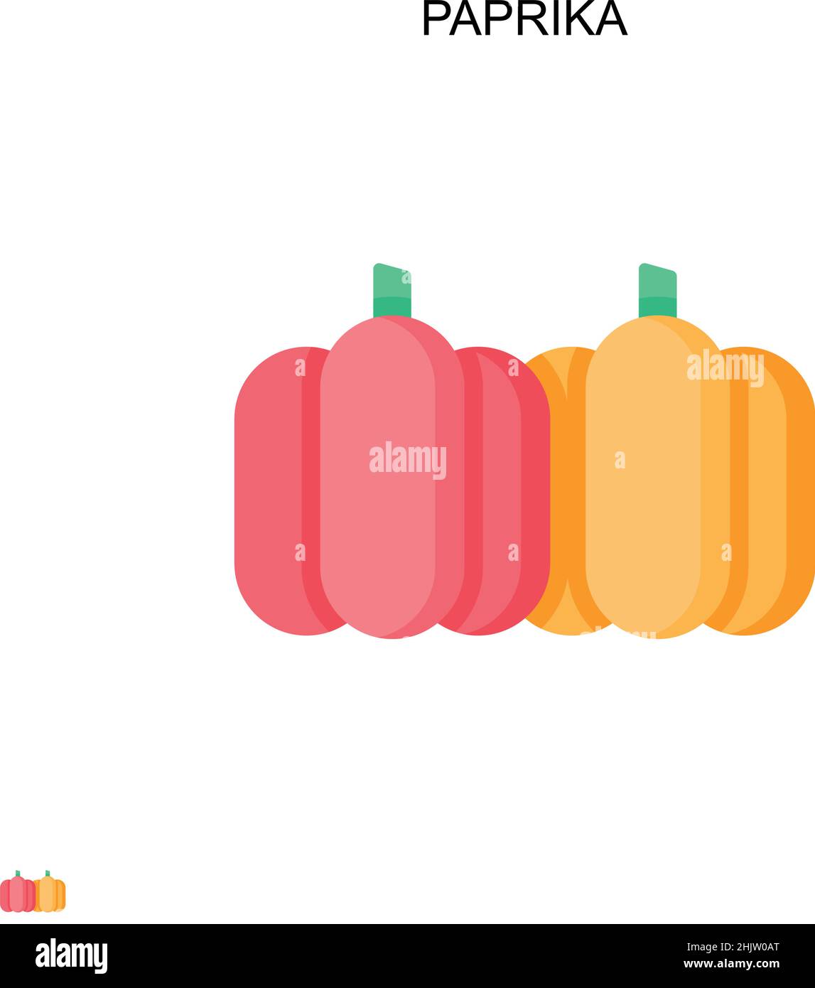 Icône de vecteur simple paprika.Modèle de conception de symbole d'illustration pour élément d'interface utilisateur Web mobile. Illustration de Vecteur