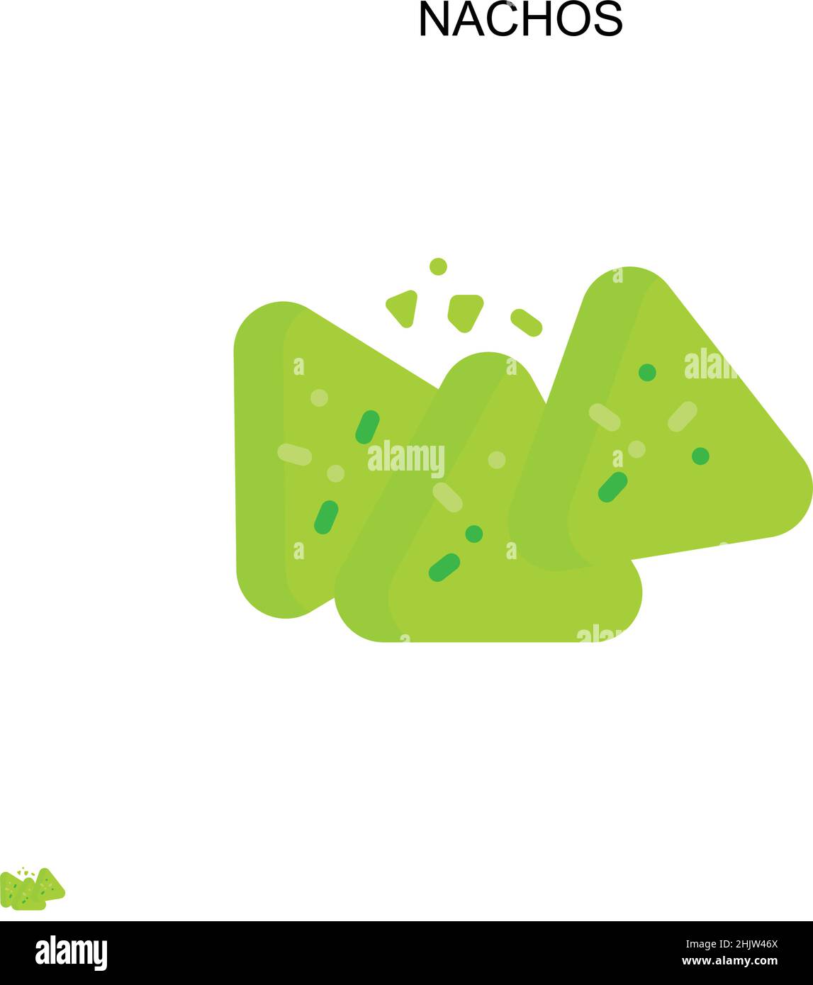 Icône de vecteur simple nachos.Modèle de conception de symbole d'illustration pour élément d'interface utilisateur Web mobile. Illustration de Vecteur