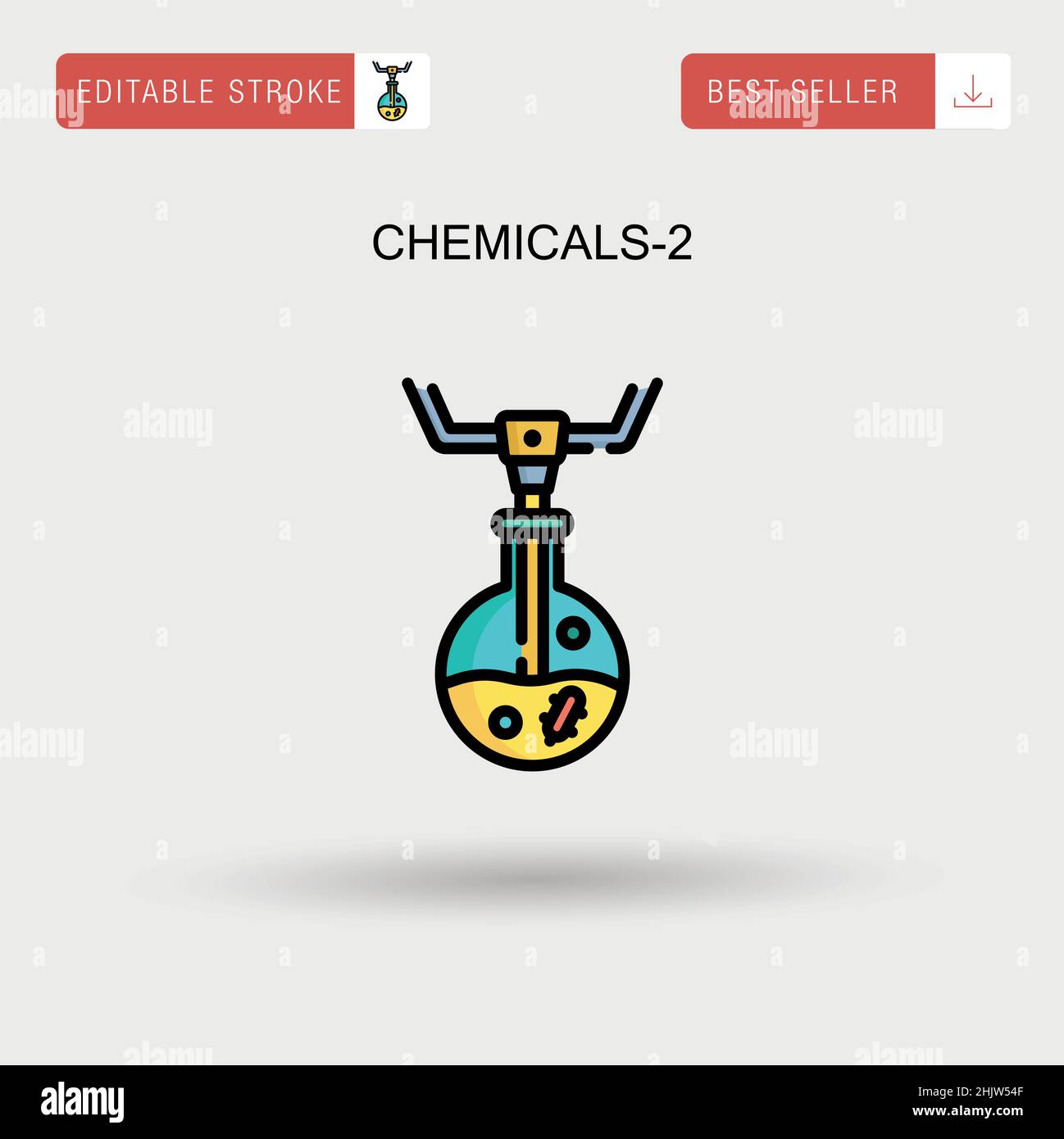 Chemicals-2 icône vecteur simple. Illustration de Vecteur