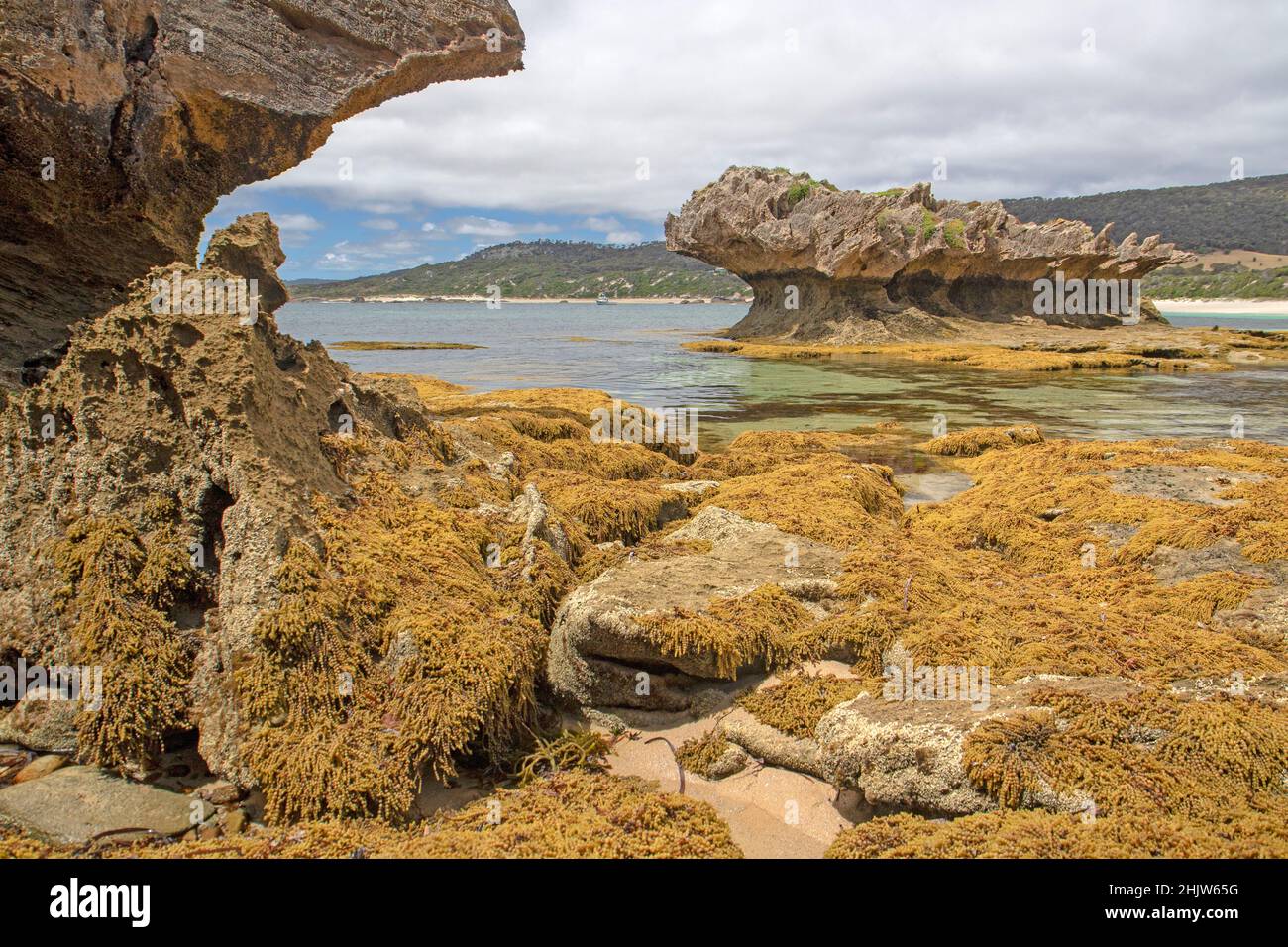 Port Davies, île Flinders Banque D'Images