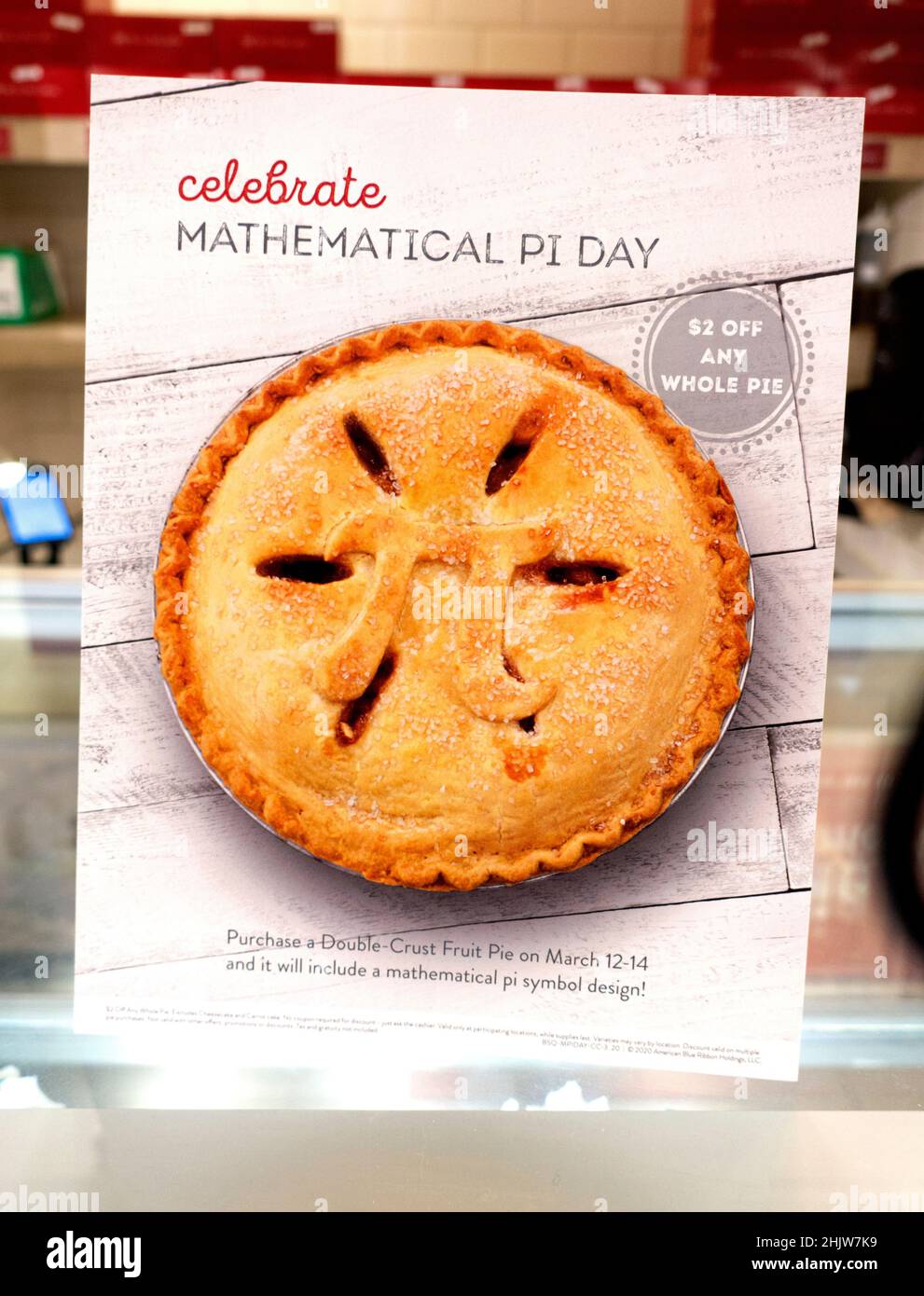 Une tarte célébrant la journée de l'ip mathématique.St Paul Minnesota MN États-Unis Banque D'Images