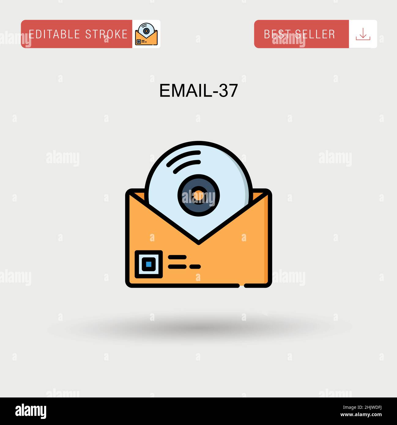 Email-37 icône de vecteur simple. Illustration de Vecteur