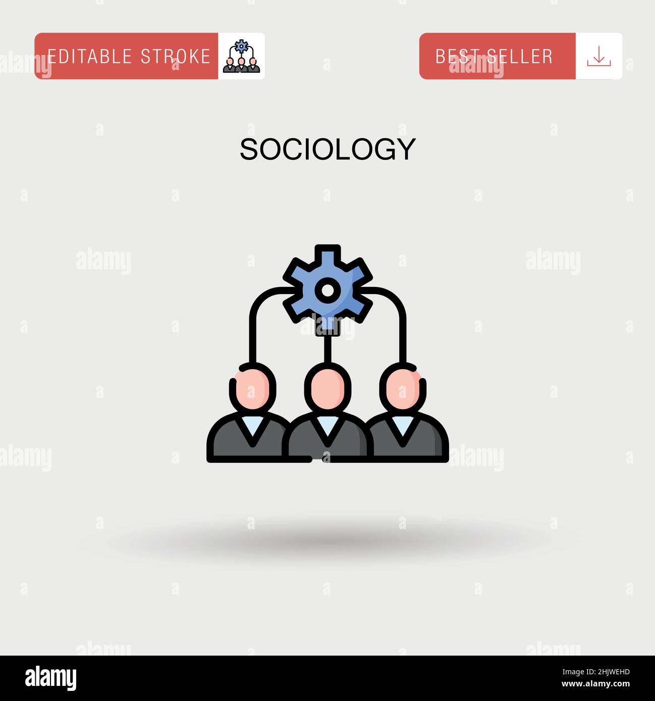 Icône de vecteur simple de sociologie. Illustration de Vecteur