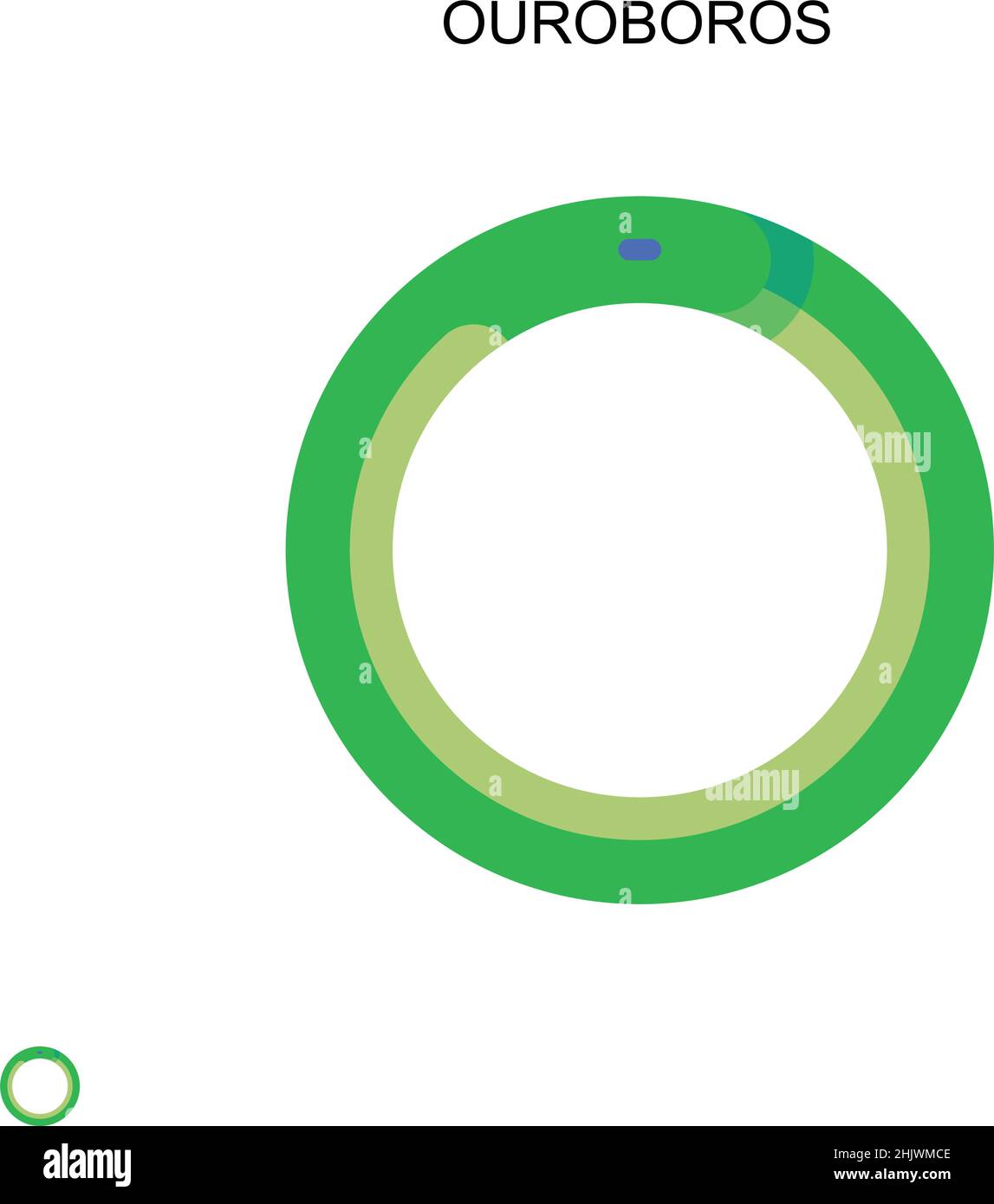 Icône de vecteur simple d'Ouroboros.Modèle de conception de symbole d'illustration pour élément d'interface utilisateur Web mobile. Illustration de Vecteur