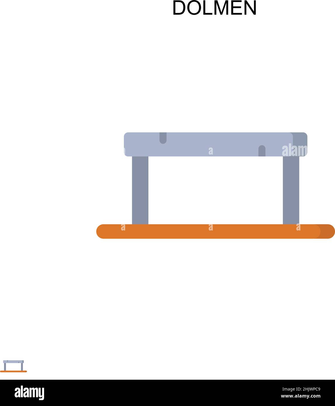 Icône de vecteur simple Dolmen.Modèle de conception de symbole d'illustration pour élément d'interface utilisateur Web mobile. Illustration de Vecteur