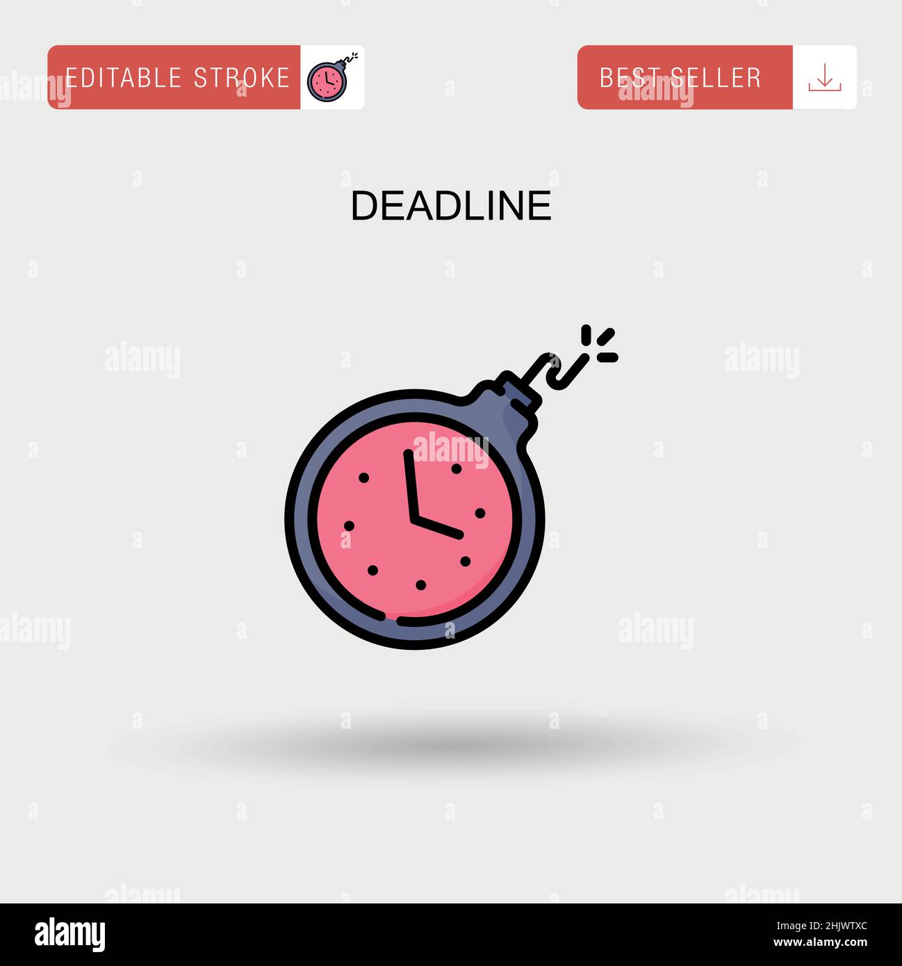 Icône de vecteur simple d'échéance. Illustration de Vecteur