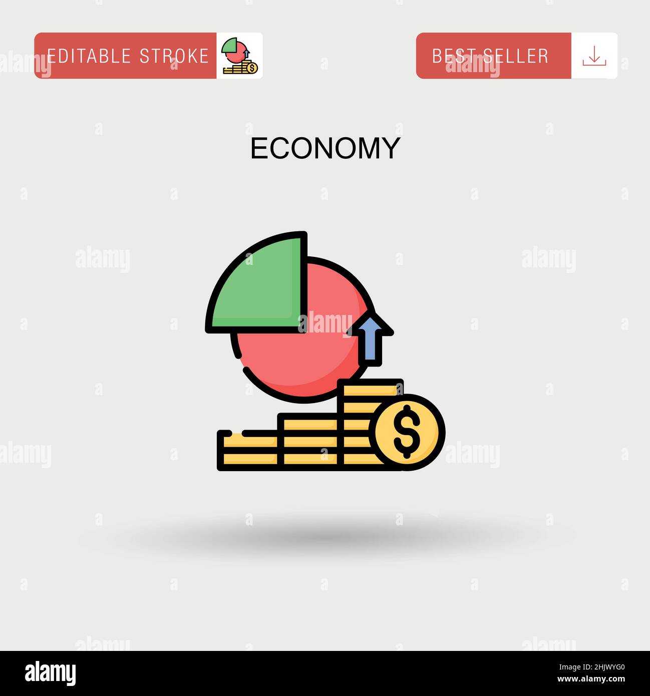 Icône vecteur simple économique. Illustration de Vecteur